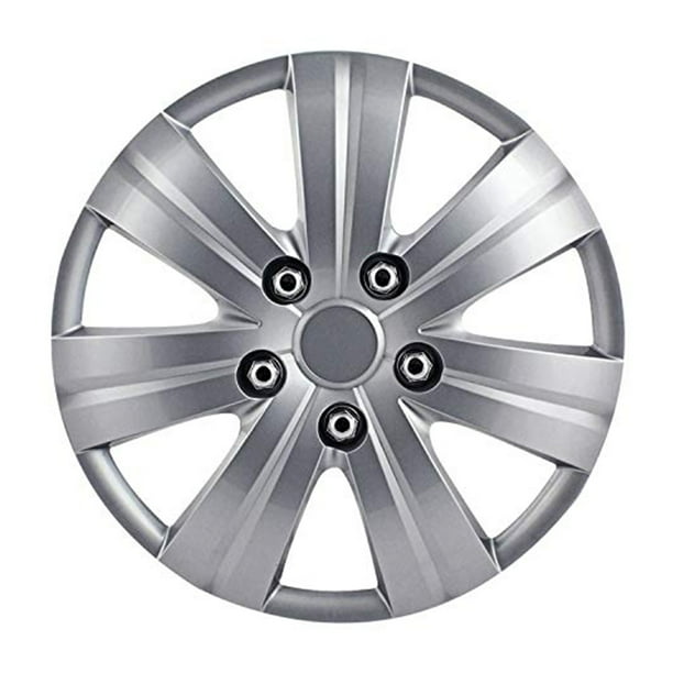 Pilot Automotive 14" Civic Wheel Covers Universal Hubcaps Silver Set of