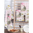 thumbnail image 2 of Blue Easter Bunny Kitchen Dish Towels for Drying Dishes Set of 3, Spring Daisy Modern Pink Buffalo Plaid Waffle Weave Microfiber Hand Tea Bathroom Towels Quick Dry & Absorbent Towel 15.7x23.6, 2 of 7