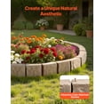 thumbnail image 2 of KFFKFF Imitation Stone Landscape Border 46.8 x 3.9 in Authentic Lawn Border, Adaptable Brick-Like Garden Border with Grounding Pegs, Durable Driveway and Walkway Edging in Beige, Resistant to Fading, 2 of 7