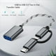 thumbnail image 4 of 5X Cable USB OTG 2 en 1 Tipo C / Micro-USB una USB 3.0 Adaptador Cable de Transferencia de Datos de Diseño para Teléfono Andriod (Gris), 4 of 5