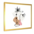thumbnail image 2 of Designart 'Abstract Minimal Shapes Under Flowers III' Modern Framed Art Print, 2 of 4
