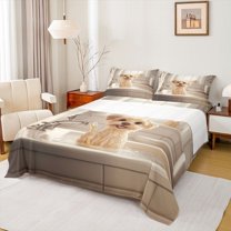 Castle Fairy Preppy Kids Cartoon Dog Bed Sheets,Kawaii Animal King Sheets