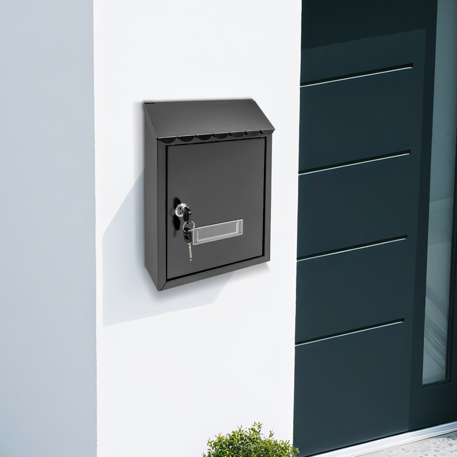 Modern Outdoor Waterproof Extra Large Drop Box Wall Mounted Mailbox with 2 keys
