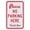 Color 774, variant on Please No Parking Here. Thank You Sign, 4 Holes for Easy Hanging Metal Aluminum Tin 12" X 8" inch