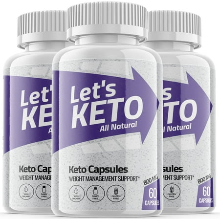(3 Pack) Let's Keto - Keto Weight Loss Formula - Energy & Focus Boosting Dietary Supplements for Weight Management & Metabolism - Advanced Fat Burn Raspberry Ketones Pills - 180 Capsules