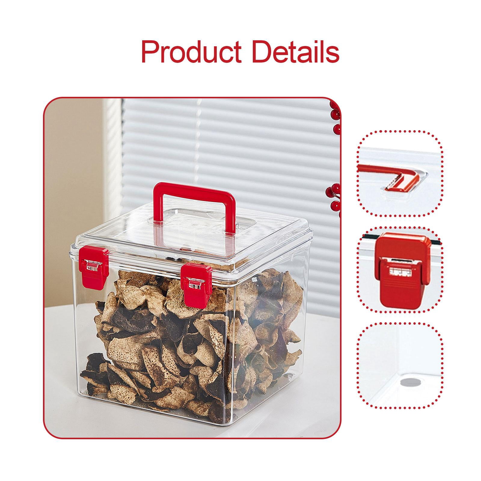 CoudarTitie Airtight Food Storage Container Dried Fruit Snacks Bucket Spaghetti Canister for 8L
