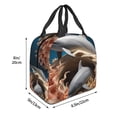 thumbnail image 3 of Disketp Coral Fish Dolphin for Insulated Lunch Bag for Women and Men, Perfect for Work, Hiking, Picnic, 3 of 8