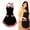 Black, Red+Black, Red, variant on Cute Sexy Cooking Dress Apron Bib Apron Kitchen Bowknot With Pocket Maid Apron
