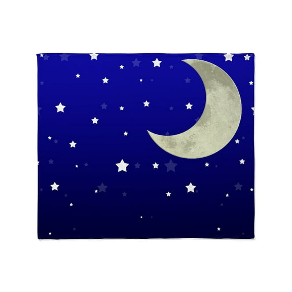 CafePress - Moon And Stars Throw Blanket - Soft Fleece Throw Blanket, 50"x60" for All Ages