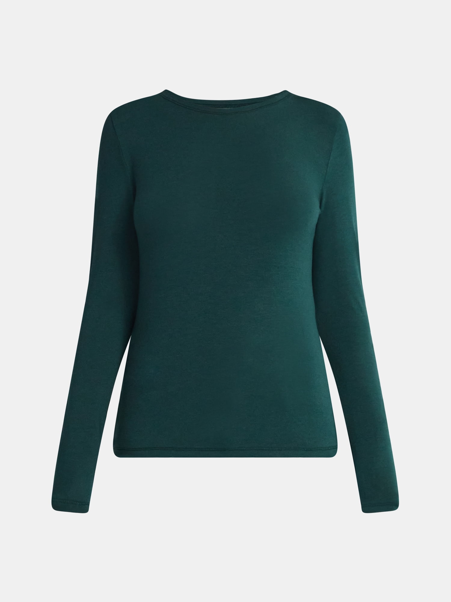 No Boundaries Crewneck Tee with Long Sleeves, Women's & Women's Plus XXS-4X