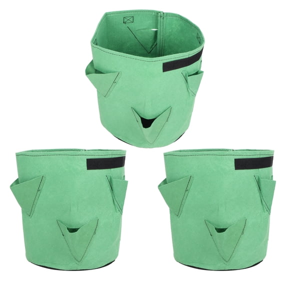 Grow Bags,, 6-Holes Potato Grow Bags, with Handles 3Pcs for Vegetables for Plants