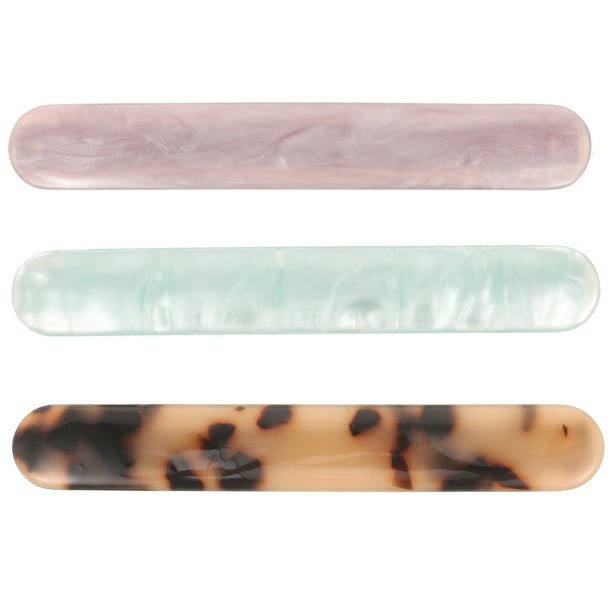 3 horquillas de acetato para el pelo, accesorios para el cabello, pasadores para mujer (carey, morado, azul)
