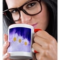 thumbnail image 2 of 3drose, Image of Three Daisies on Purple and Violet, 15oz Two-tone Red Mug, 2 of 6