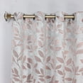 thumbnail image 2 of Superior Blackout Leaves Curtains Set of 2, Light Filtering Grommet Curtain Panel Set, Champagne, 70"W x 63"L, 2 of 9