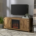 thumbnail image 5 of Pemberly Row Meuble TV avec Cheminée et Porte de Grange 58 Pouces en Chêne Rustique, 5 of 5