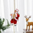 thumbnail image 5 of Climbing Santa On Rope, Christmas Animated Climbing Santa Claus Ornament with Music, Battery Operated Musical Christmas Figurine Climbing on Beads Decoration Gift for Christmas Tree Party Decor (Red), 5 of 9
