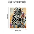 thumbnail image 3 of Autua Zebra Mother Baby Canvas Prints Wall Art Ready to Hang Home Decor Living Room Bathroom Bedroom Office 16x20in, 3 of 5