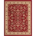thumbnail image 3 of Unique Loom Sialk Hill Collection Area Rug - Washington (7' 10" x 10' Rectangle Burgundy/Cream) Floral Traditional Perfect For Living Room Bed Room Dining Room Office, 3 of 9