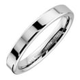thumbnail image 2 of Metals Jewelry 3mm Flat Pipe Cut Tungsten Carbide Mirror Polished Wedding Ring Band Size 6.5, 2 of 6