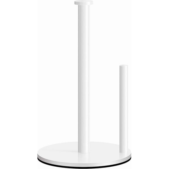 DFA Paper Towel Holder Countertop,  Black Kitchen Paper Towel Holder Stand for Kitchen and Bathroom Organization, Stainless Steel Paper Towel Holders for Standard and Large Rolls (Matte Black)