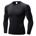 thumbnail image 4 of YUSHOW 3 Pack Mens Compression Shirts Long Sleeve Workout Cool Dry Performance Running Shirts Size XL, 4 of 6