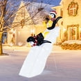 thumbnail image 1 of Costway 4FT Pre-Lit Christmas Penguin Ice Skating Decoration with Snowy Slide & LED Lights, 1 of 10