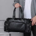 thumbnail image 4 of Minnieouse Bolso de hombro de gran capacidad multifunción de cuero de mensajero Vintage, bolsos de mano, maletín de documentos de oficina para Fitness, Envolturas para manijas de equipaje Negro Minnieouse AP015008-01, 4 of 6