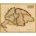 thumbnail image 2 of Vintage Maps 14x12 White Modern Wood Framed Museum Art Print Titled - Hungary 1817, 2 of 4
