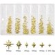 thumbnail image 4 of 200 piezas de adornos de estrella para uñas de primera calidad, joyas de estrella doradas en 3D para uñas, 4 of 6