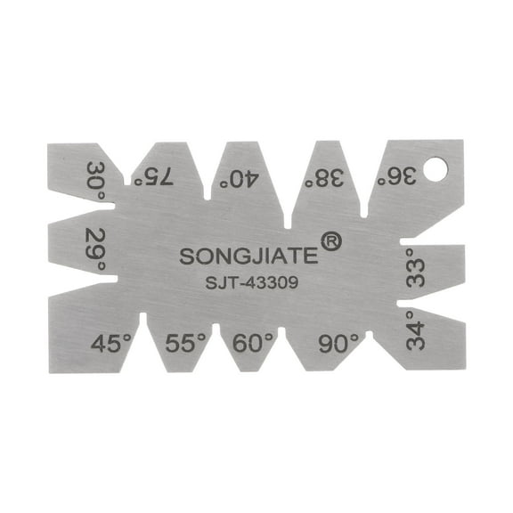 Screw Thread Gauge Cutting Angle Gage Template 29 to 90 Degrees Lathes Measuring Tool, 2mm Thickness