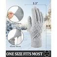 thumbnail image 5 of ZJQYDS 2 Pairs Winter gloves for women Touch screen Elastic Thermal knit Lining Warm Gloves for Cold weather, 5 of 8