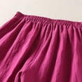 thumbnail image 4 of Seductiva Casual Pants for Women Women's Cotton and Linen Blended Casual Nine Point Pants with Elastic Waist Loose Artistic Wide Leg Pants Spring and Summer Large Size Carrot Pants for Women, 4 of 5