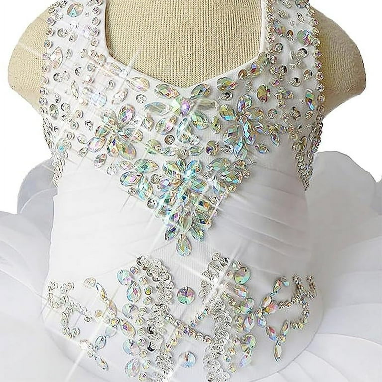 Jenniferwu Royal Blue Pageant Dress For Toddler Girls - 12-18 Months Birthday Party Princess Gown With Bow
