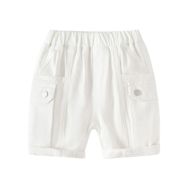 HIPYLO Short Taille Basse Short Garçon Short Grande Taille Short Noir Garçon Short Athlétique Rouge Bébé Garçon Vêtements 12 Mois Vêtements Bébé 12-18 Mois Été, Blanc 3-4 Ans