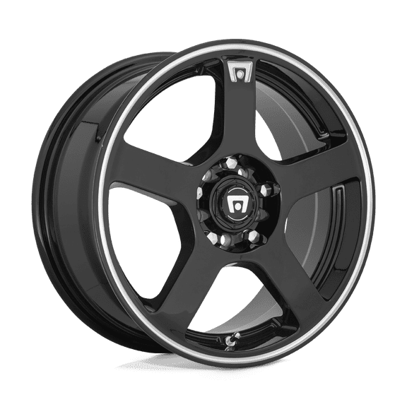 Motegi Aluminum Rim MR116 FS5 17X7in Gloss Black Machined Flange Finish, MR11677046340