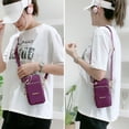 thumbnail image 3 of Fashion With Headphone Plug Outdoors 3 Layer Wallet Cell Phone Pouch Coin Purse Shoulder Bag Phone Crossbody Bags 06, 3 of 8