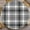 Black and White Plaid, variant on Navy Plaid Round Fitted Tablecloth with Elastic Edge, Gingham Vintage Waterproof Table Cover, Indoor Outdoor Table Cloth for Kitchen Dinner, Outdoor, Picnic, 45''''-52''''