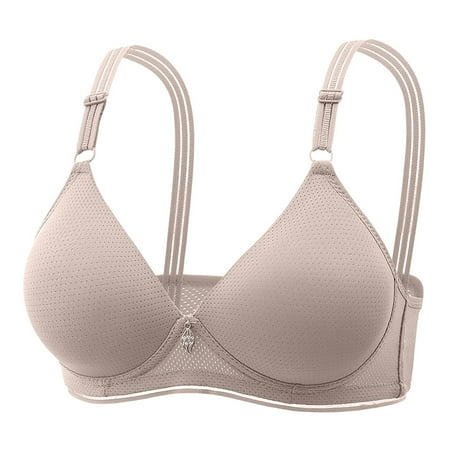 Blphud Woemn Bras Plus Size Lingerie for Women Sports Bras for Women Underwire Padded Bras for Women Women Sexy Lace Back Button Shaping Cup Adjustable Strap Large Size Underwire Bra Grey 36