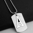 thumbnail image 2 of Collar con letras para hombre, joyería europea y americana, colgante de acero de titanio, collar de texto de doble capa coreano de acero inoxidable, 2 of 5