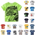 thumbnail image 2 of LRen Boys T Shirts Size 10-12,Boys Crew Neck Casual Short Sleeve T Shirt, Basic Soft Back To School Clothes for Little Boys Daily Wear,Yellow, 2 of 7
