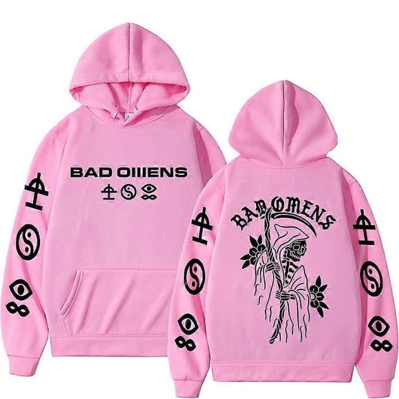 Bad Omens Band Tour American Music Print Hoodie The Death of Peace of Mind Skeleton Graphic Hooded Men's Rock Gothic Sweatshirts