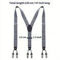 thumbnail image 4 of FNNMNNR Bretelles Élastiques pour Hommes - Bretelles Réglables avec 6 Clips de Protection en Métal Sangle Durable Choix Idéal pour Lui Affaires Formelles Ou Décontractées, 4 of 7