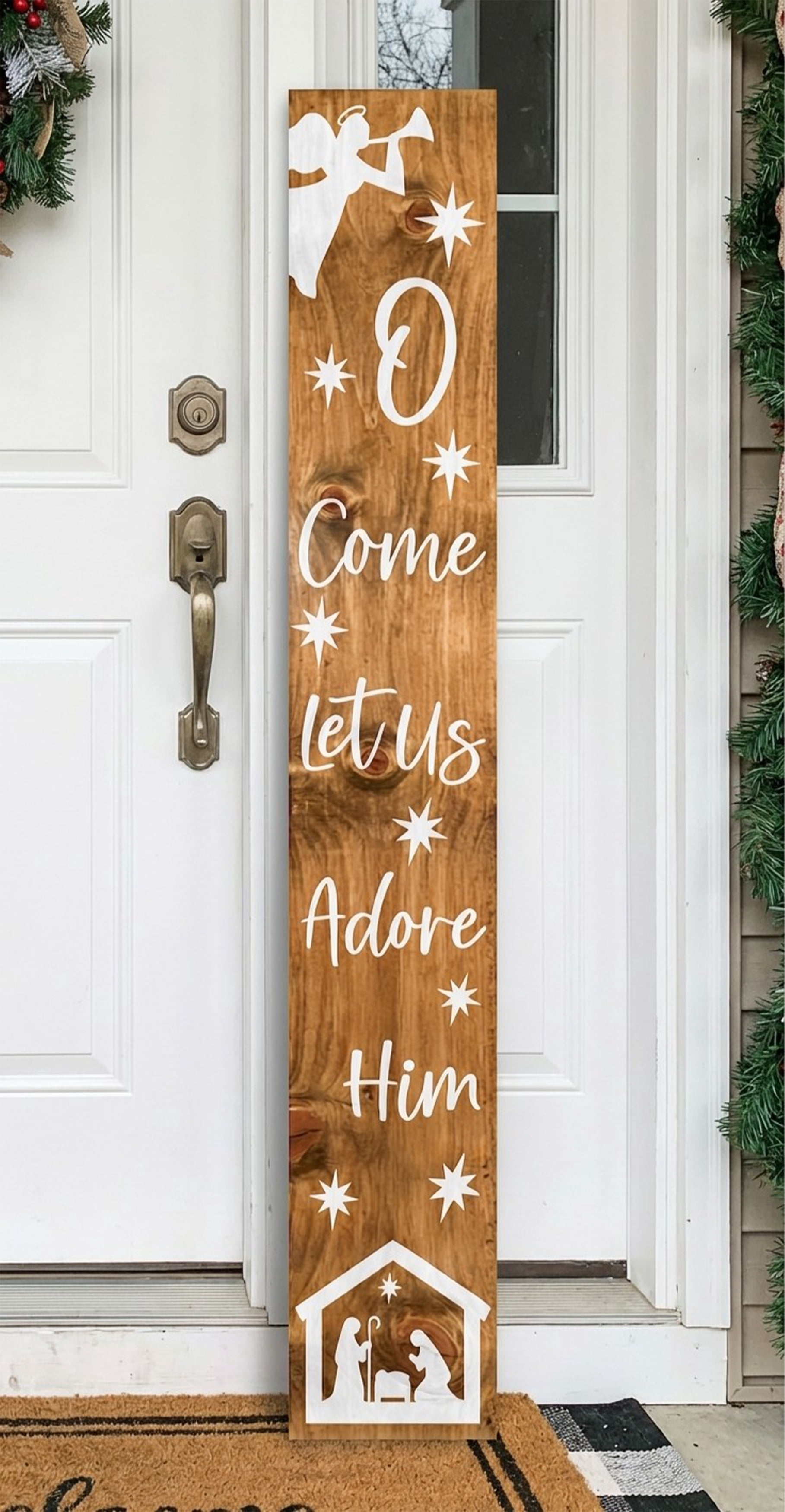 Calloway Mills 118095907 Christmas Nativity Porch Leaner, 59" x 7.25"
