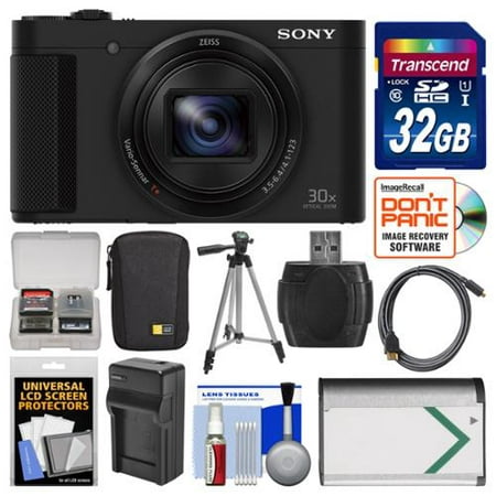 Sony Cyber-Shot DSC-HX80 Wi-Fi Digital Camera with 32GB Card + Case + Battery & Charger + Tripod + (Best Camera For Candid Shots)