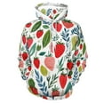 thumbnail image 4 of Sweet Strawberries Leafy Design Art Oversized Hoodies For Men Teen Pullover With Pocket Mens Pullover Hoodie Sweatshirt S-5XL, 4 of 6