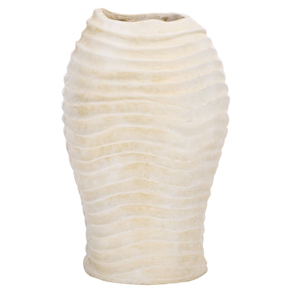 Safavieh 8.7" x 10.2" x 16.5" Oval Off-White Magnesium Oxide Plant Pot