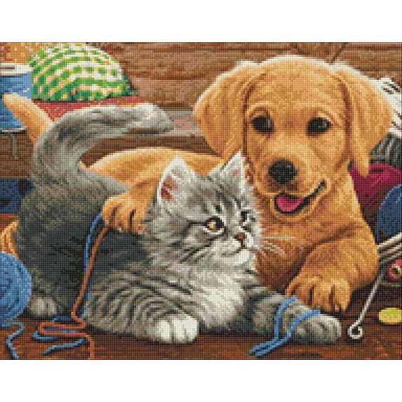 Diamond painting kit Wizardi True Friends 18.9x14.9 in WD2505