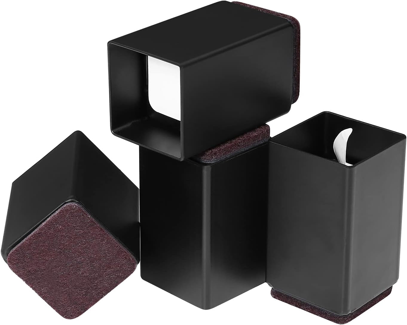 8 Elevadores De Mueble Negro 4x70mm+4x100mm. Resistentes Para Cama Y Muebles. | Leroy Merlin