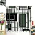 thumbnail image 4 of Pink and Black Curtains Gray White Geometric Silver Dark Abstract Square Art Curtain with Rod Pocket for Bedroom Living Room Home Decor Drapes Window Treatments 2 Panels Set 42x84, 4 of 4