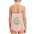 thumbnail image 3 of SEANATIVE Lace Up Swimsuit One Piece Size 9-10 Leisure Bubble Axolotl Kids Girls Swimwear Bikini Pink Breathable Toddler Girl Bathing Suit, 3 of 5